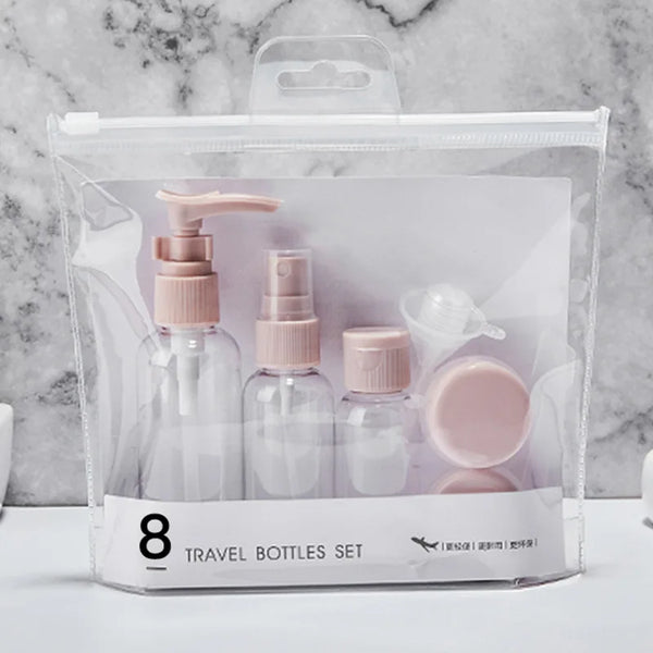 Leakproof Travel Bottle Set – Refillable Containers for Shampoo, Lotion, Perfume & Toiletries